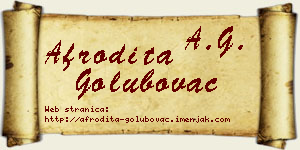 Afrodita Golubovac vizit kartica